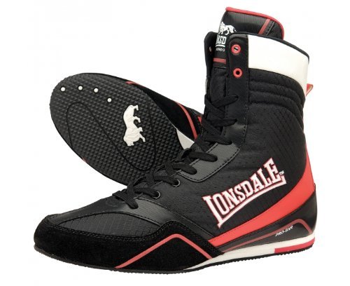 LONSDALE Quick Boxerstiefel Erwachsene, Schwarz/Rot, 43
